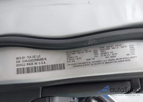 2024 Jeep Grand Cherokee Altitude 4X2 z USA, uszkodzony, nr VIN 1C4RJGAG2R8546516